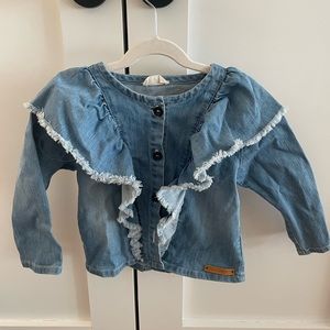 Designer Denim ruffle jacket